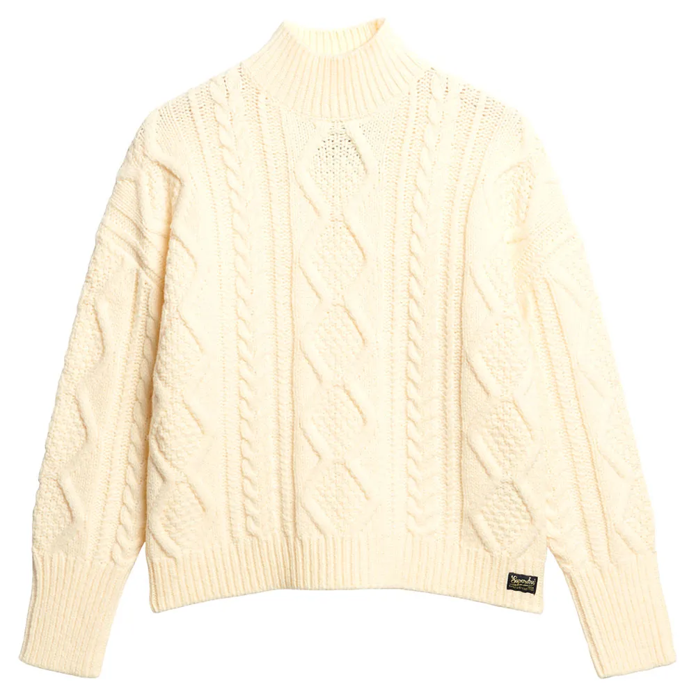 

Свитер Superdry Cable high neck, белый