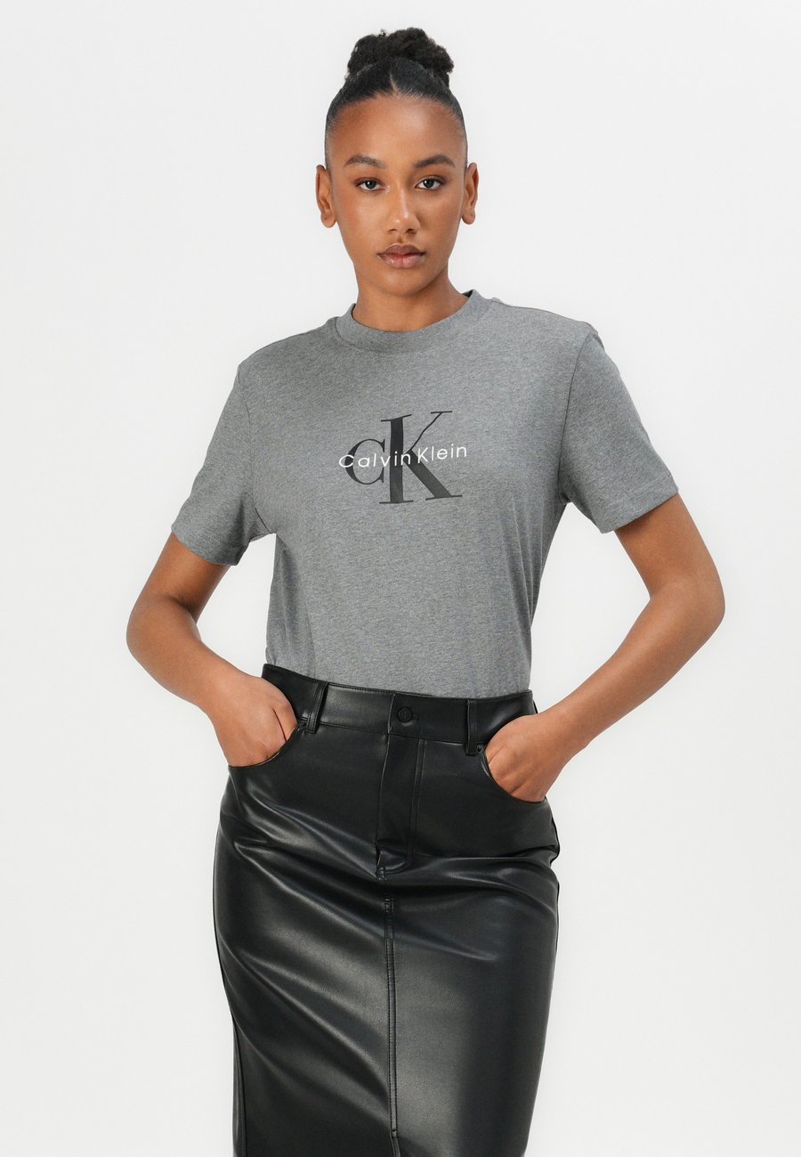 Футболка Calvin Klein Print T-shirt, Med Grey Heather/Grey — фото 4