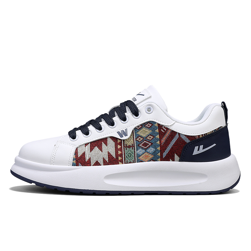 

WARRIOR Легкие мужские скейтерские кеды низкие бело-голубые, цвет White Blue