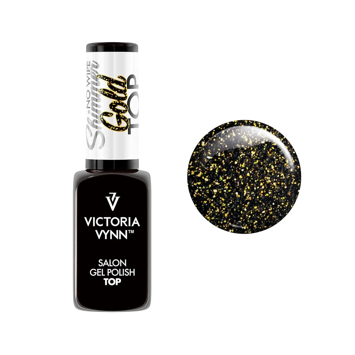 Верхнее покрытие для гель-лака Victoria Vynn Top SHIMMER без липкого слоя UV LED (Top Gold, 8 мл) Victoria Vynn, Top Gold