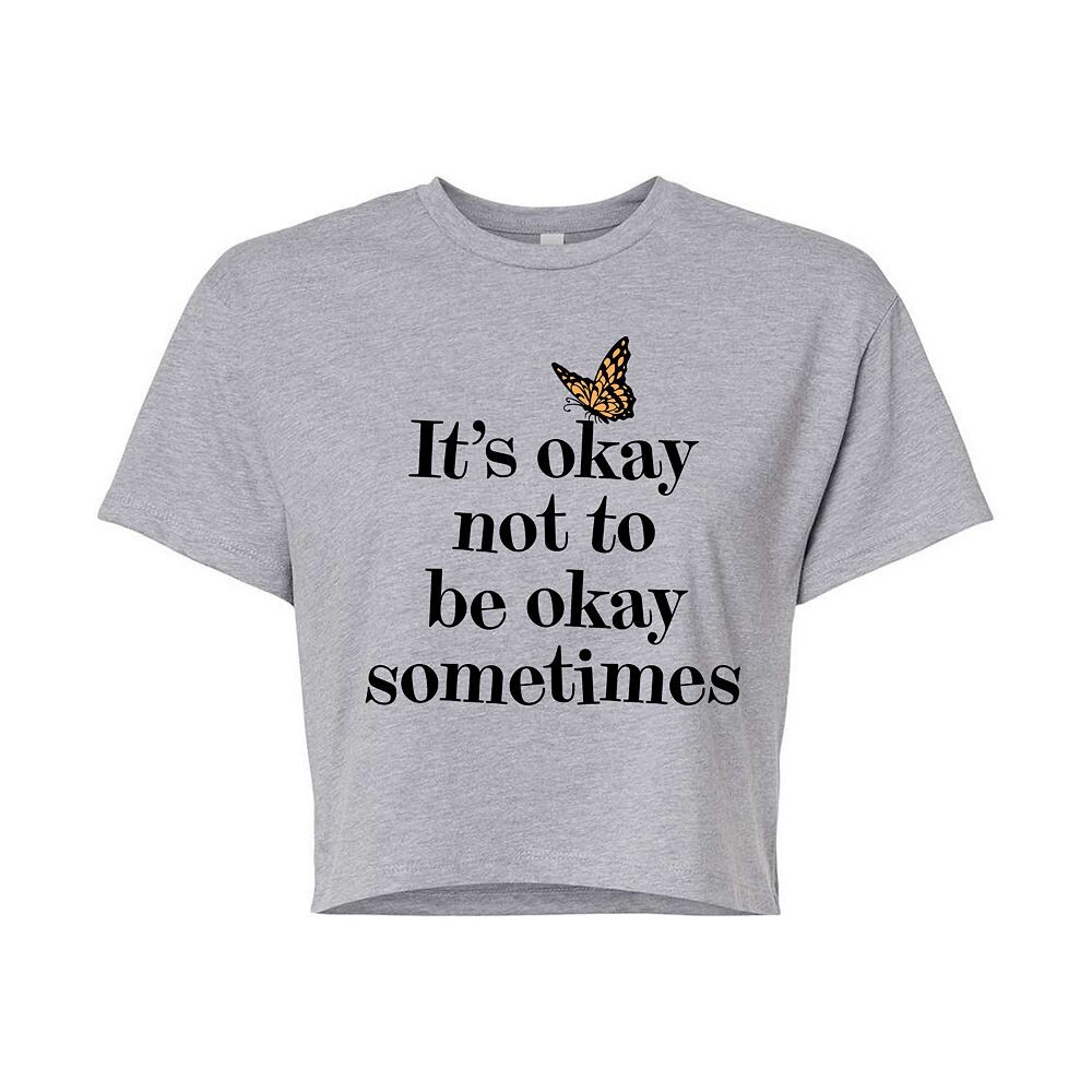 

Укороченная футболка для юниоров «Ook Not To Be Ok» Licensed Character, цвет Heather Gray