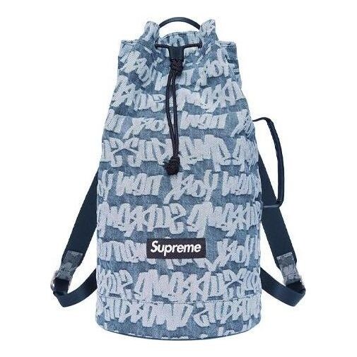 

Сумка fat tip jacquard denim backpack 'teal white' Supreme, мультиколор