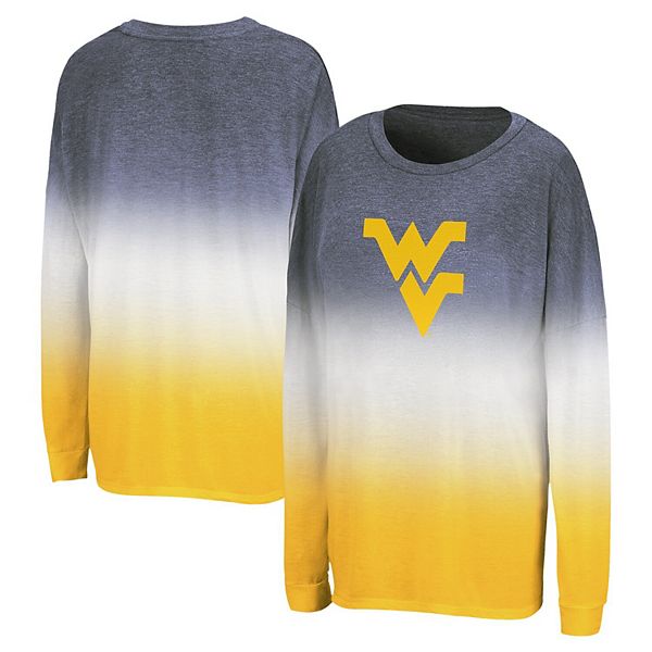 

Женская футболка с длинным рукавом West Virginia Mountaineers в технике dip dye Colosseum