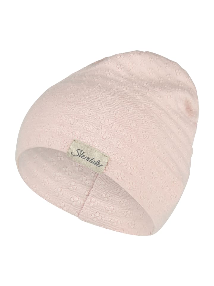 

Sterntaler Вязаная шапка с текстурной поверхностью нежно-розового цвета