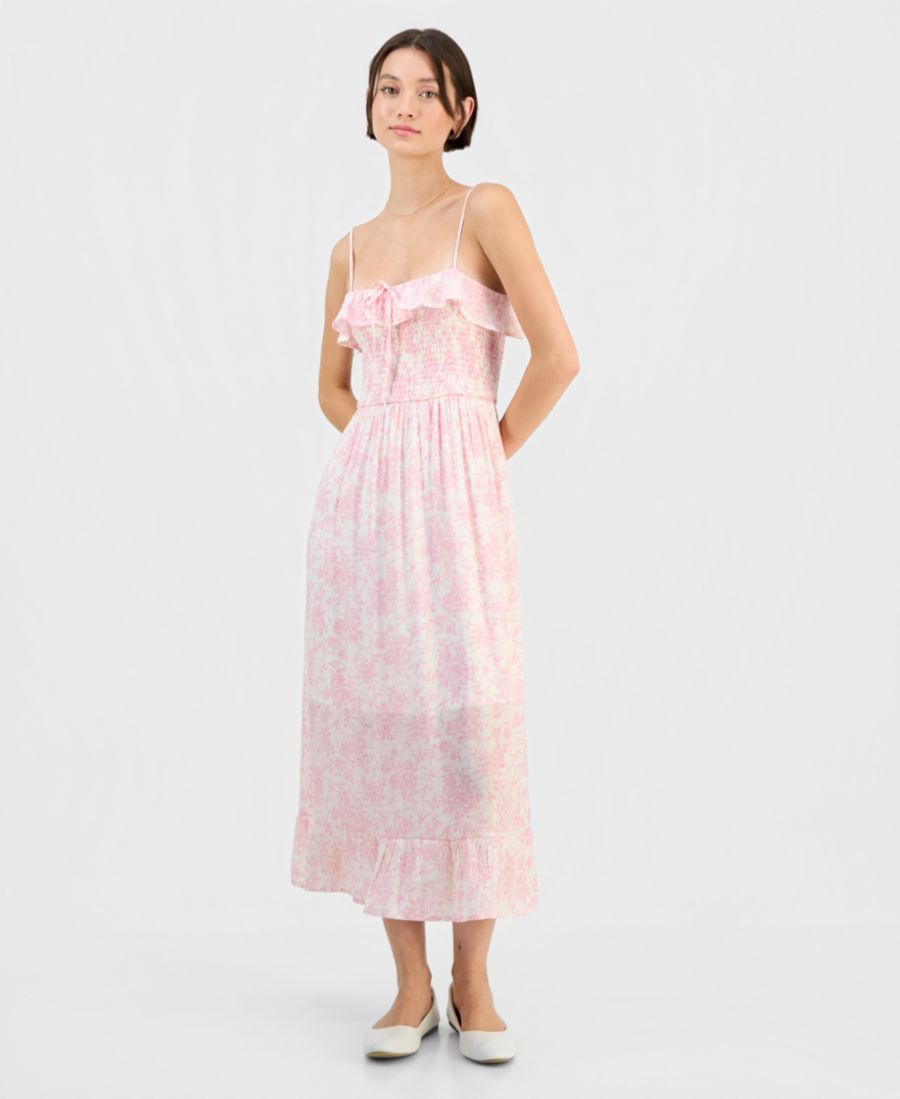 

Детское миди-платье с присборенными оборками и цветочным принтом Sincerely Jules, Ballet Slipper Floral