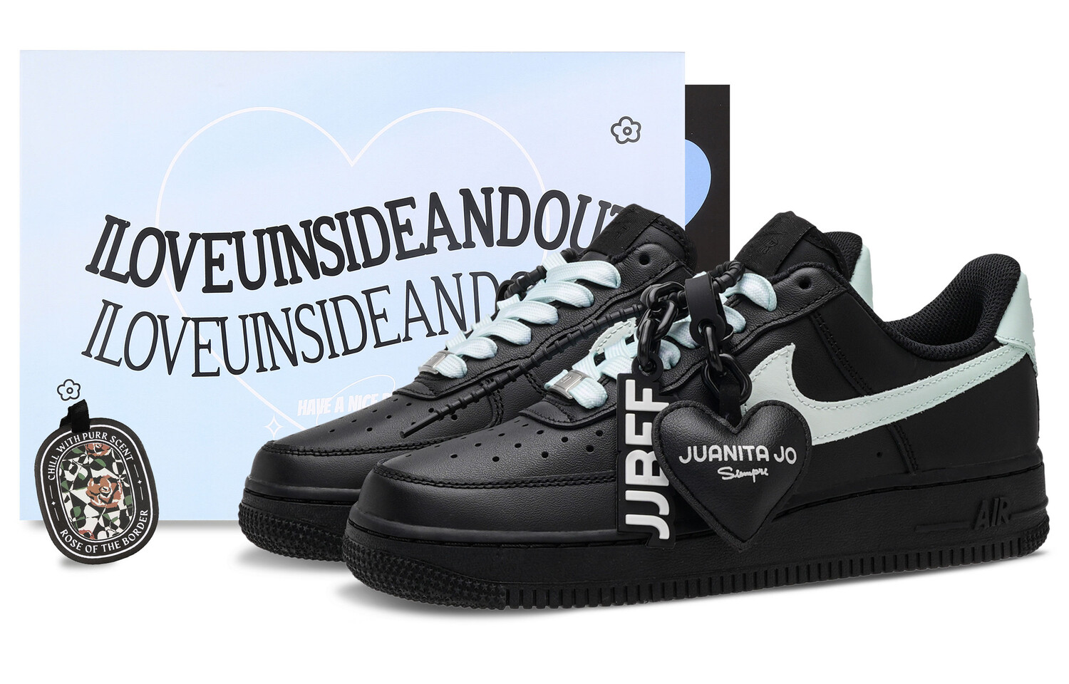 

Кроссовки Air Force 1 для скейтбординга, унисекс, низкие, черный/синий Nike