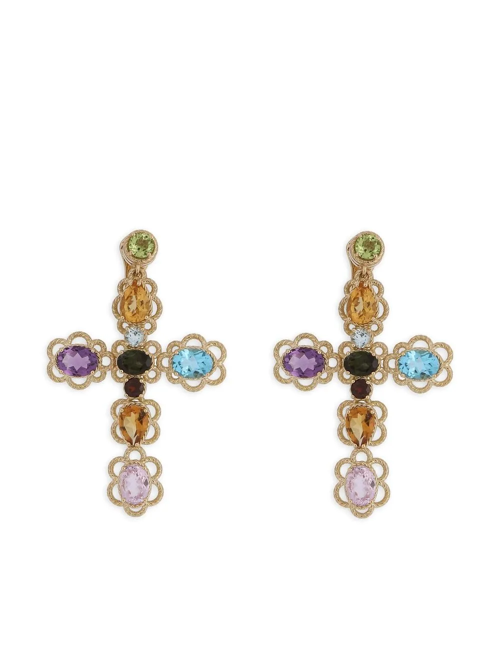 

Серьги-подвески из желтого золота с камнями DOLCE & GABBANA, золотой