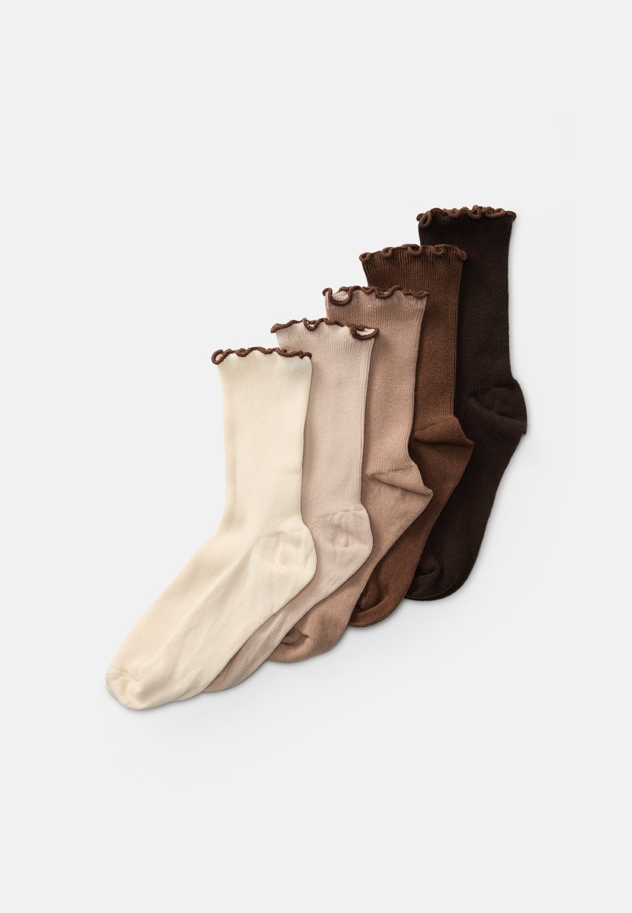 

Носки Anna Field 5 PACK CONTRAST FRILL EDGE, Neutrals/Offwhite/Brown/Beige