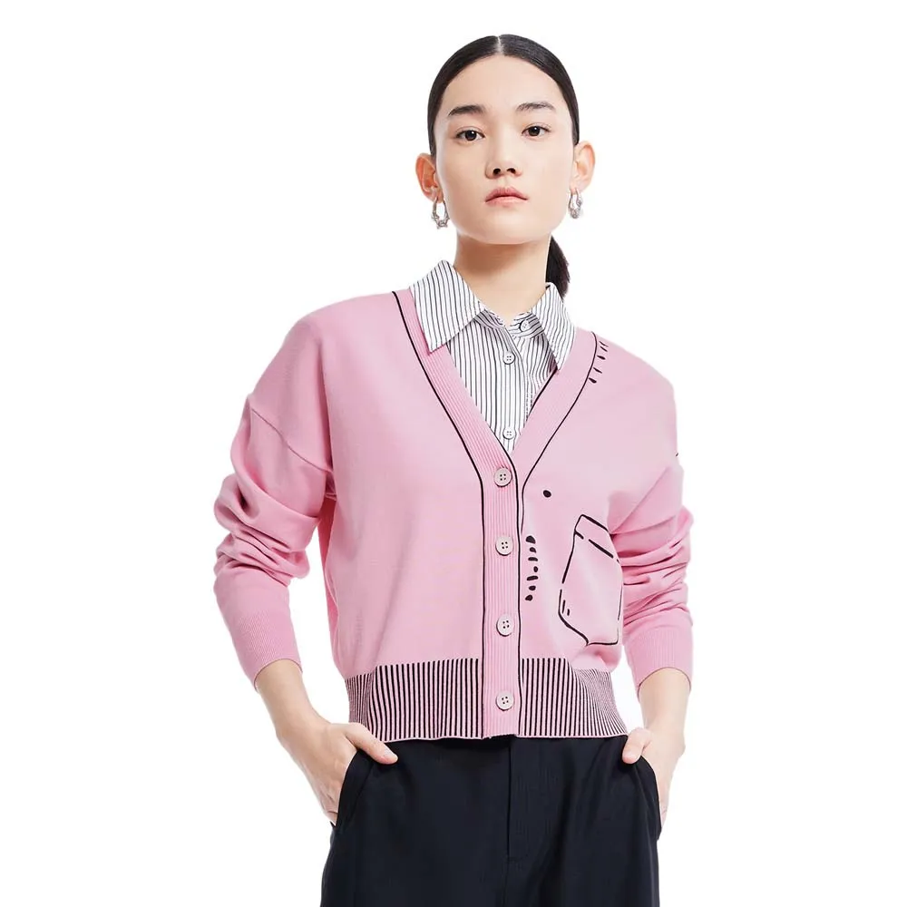 

Кардиган Lily Comic Sense Knit, розовый