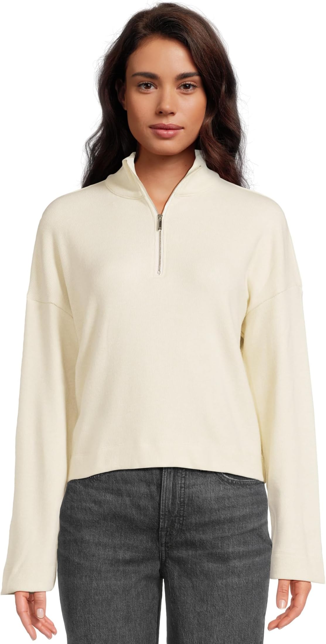 

Свитер Madewell Cozy Handed Zip-Up, Muted Stone