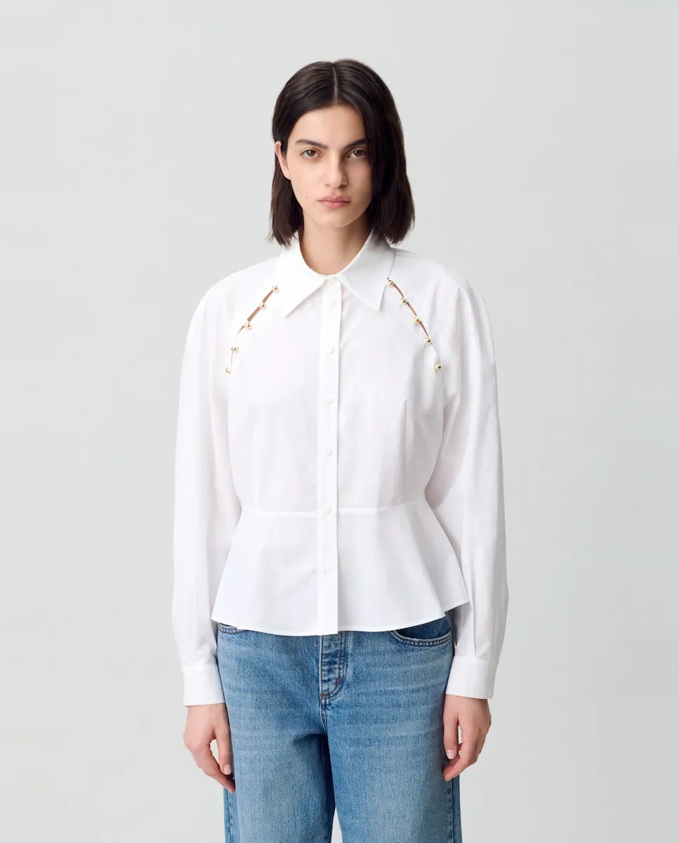 

Женская поплиновая рубашка Claudie Pierlot, белый