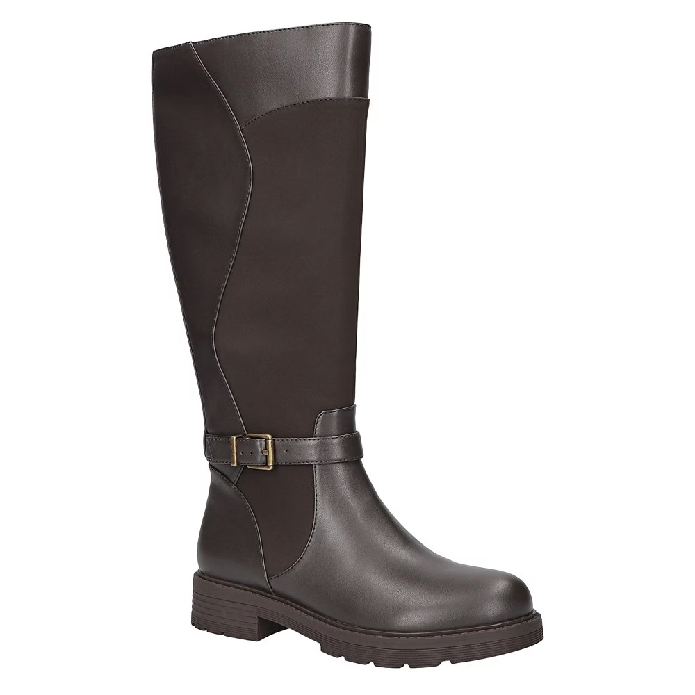 Сапоги для верховой езды Erica plus wide calf от Easy Street, brown faux leather