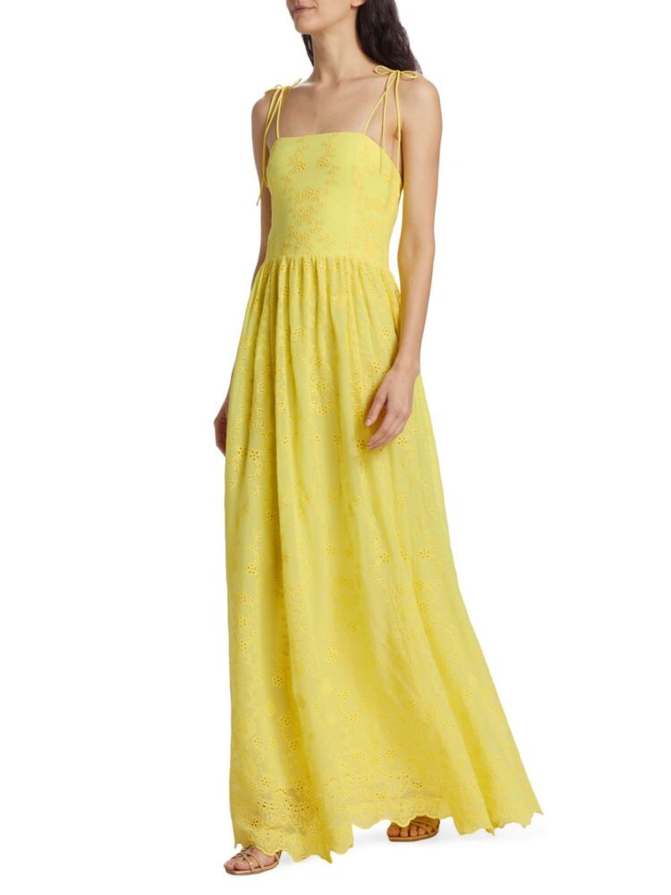 

Платье макси с завязками Juniper Alice + Olivia, лимон