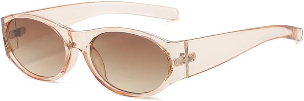 

Ретро овальные солнцезащитные очки для мужчин, модные градиентные очки с защитой от УФ-излучения UV400, женские солнцезащитные очки оранжево-синего цвета UUPTTPL, Champagne Tea