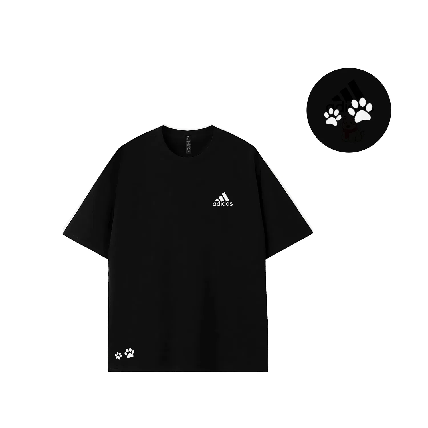 Футболка хлопковая MUST HAVES Adidas черно-белая — фото 4