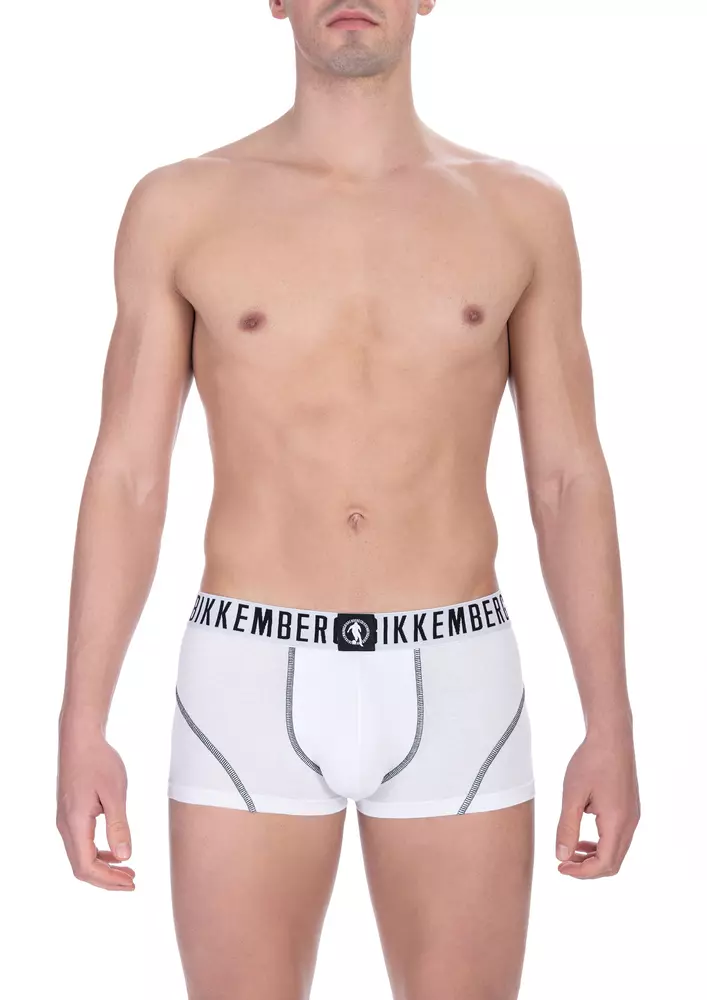 

Белый хлопок Мужское нижнее белье Trunk Twin Pack Bikkembergs