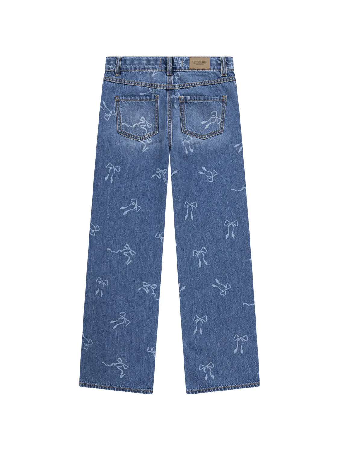 Широкие джинсы с принтом ABERCROMBIE FITCH KIDS — фото 2
