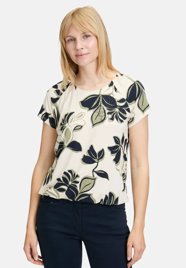 

Футболка с принтом mit gummizug Betty Barclay, Beige/Dark Blue, Синий, Футболка с принтом mit gummizug Betty Barclay, Beige/Dark Blue