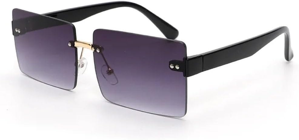 

Модные солнцезащитные очки-клипсы без оправы для женщин, стильные прямоугольные солнцезащитные очки для путешествий, ретро-очки с защитой от УФ-излучения UV400 MTZJH, 1