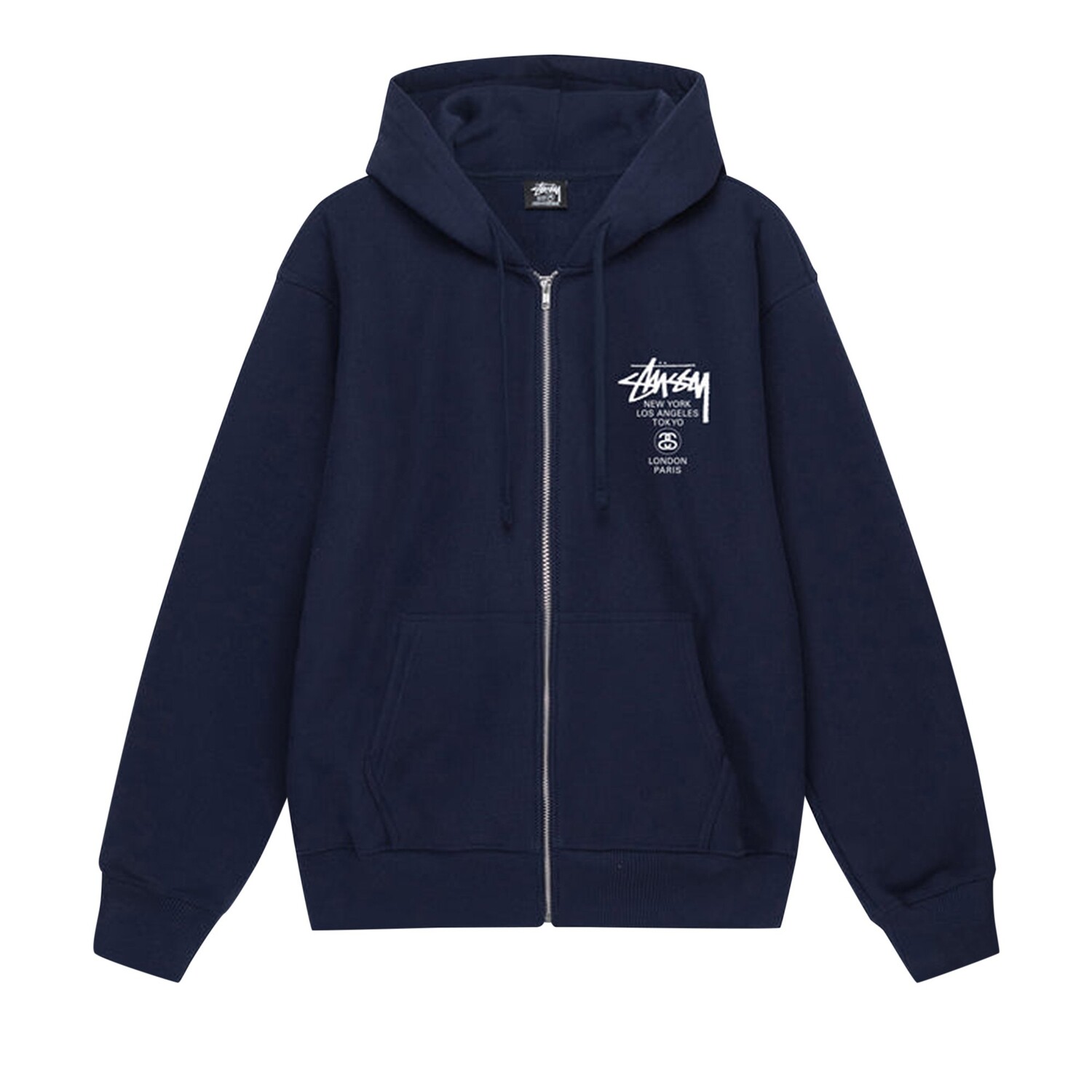 

Толстовка на молнии Stussy World Tour Желтая