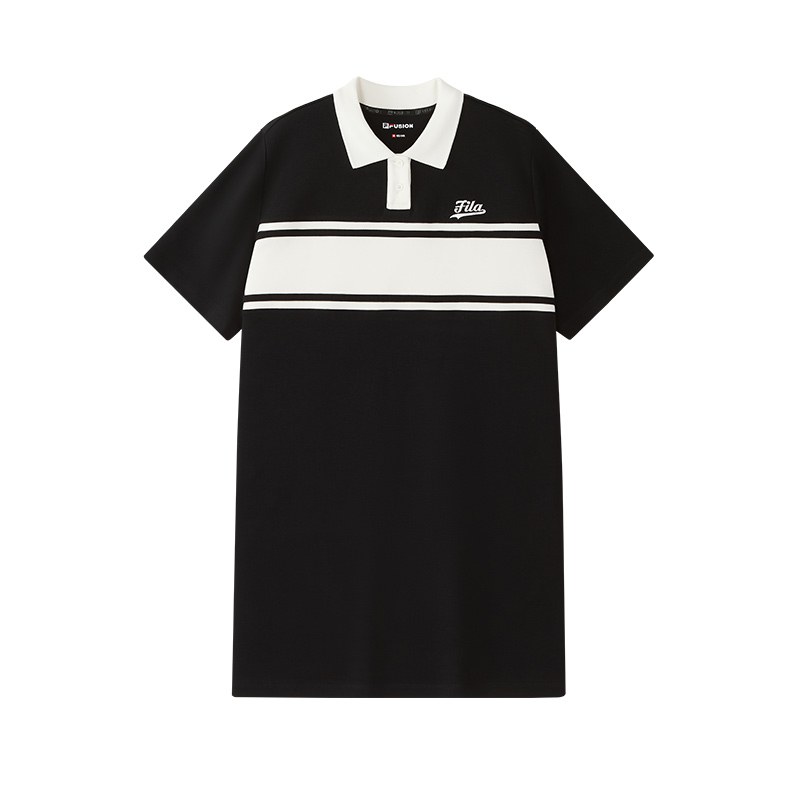 

FILA FUSION Платье женское с короткими рукавами, цвет «угольно-черный»