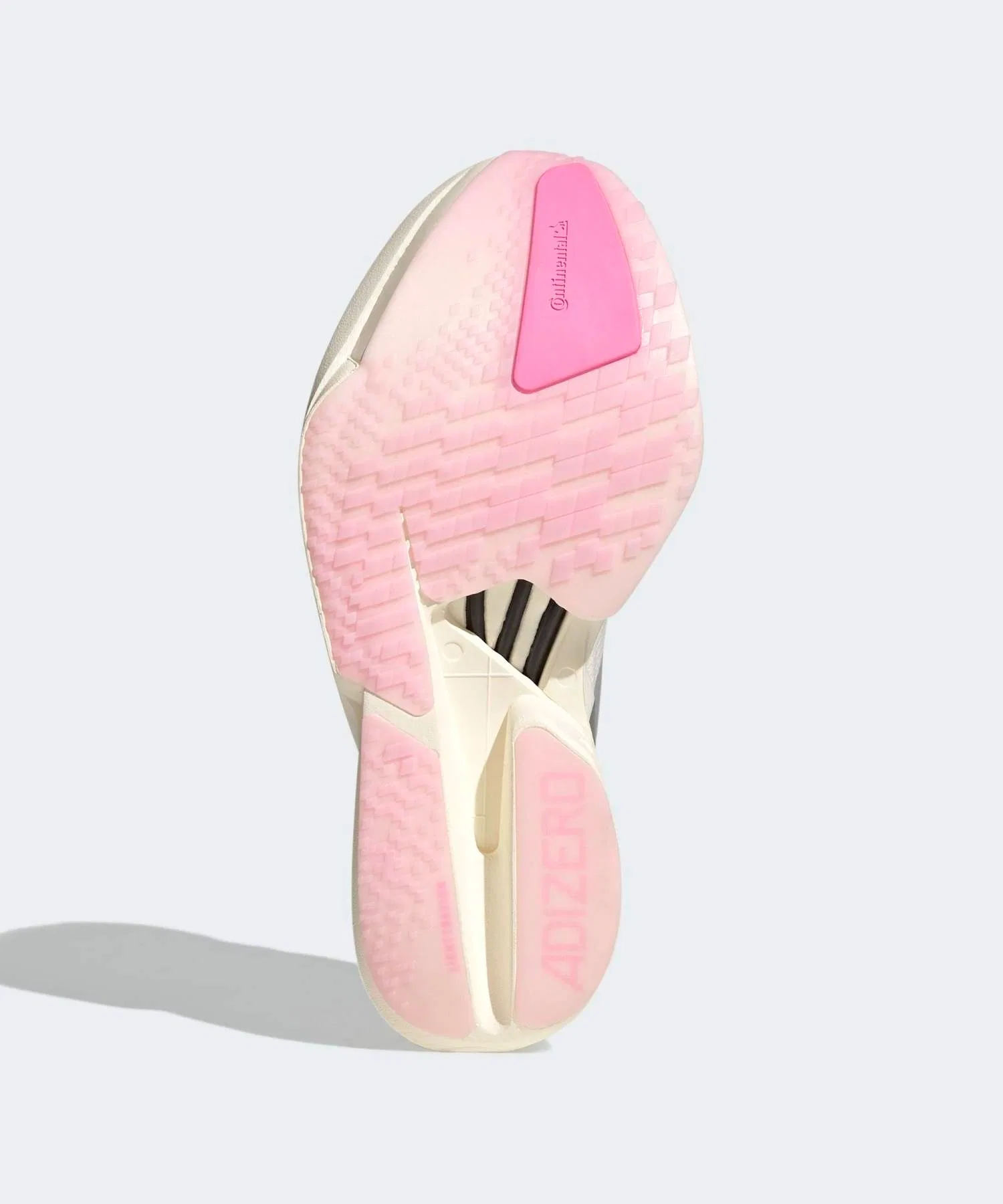 Унисекс кроссовки для бега Adidas Adizero Adios Pro 4 с амортизацией бело-розовые — фото 3