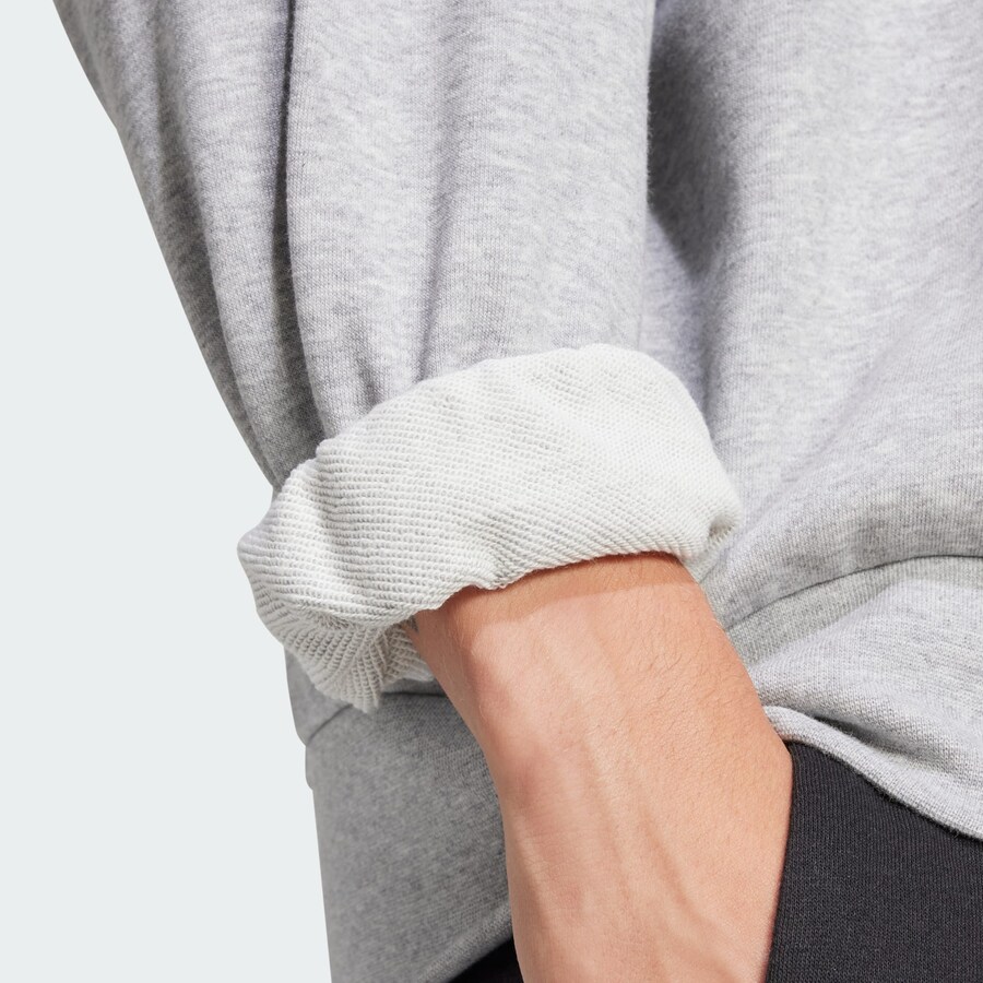 Свитер с капюшоном на молнии ADIDAS SPORTSWEAR Athletic Sweatshirt Essentials, пятнистый серый — фото 3