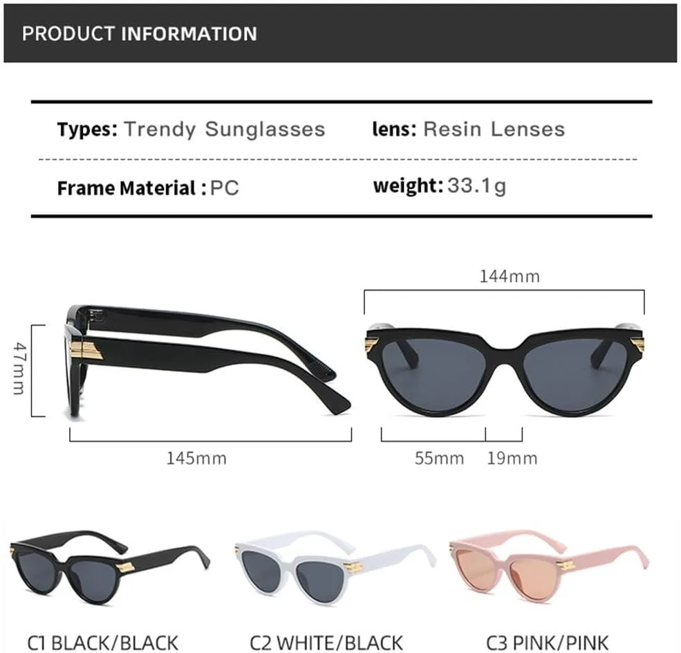 

Солнцезащитные очки LVTFCO Trendy Rivets Green Cat Eye для женщин, солнцезащитные очки в оправе «кошачий глаз» для мужчин, очки с защитой от УФ-излучения UV400, C2