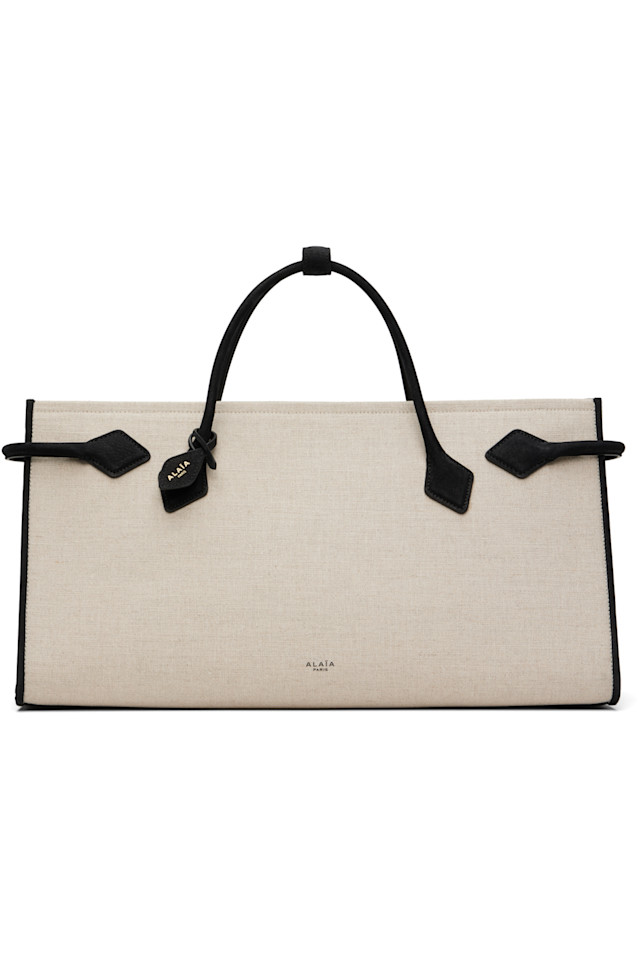 

Alaïa Сумка-Тоут Le teckel бежевого и черного цвета