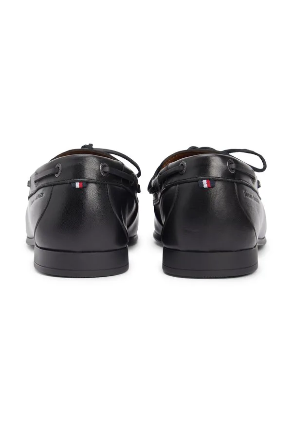 Кожаные гибкие лодочные туфли Tommy Hilfiger, Black — фото 3