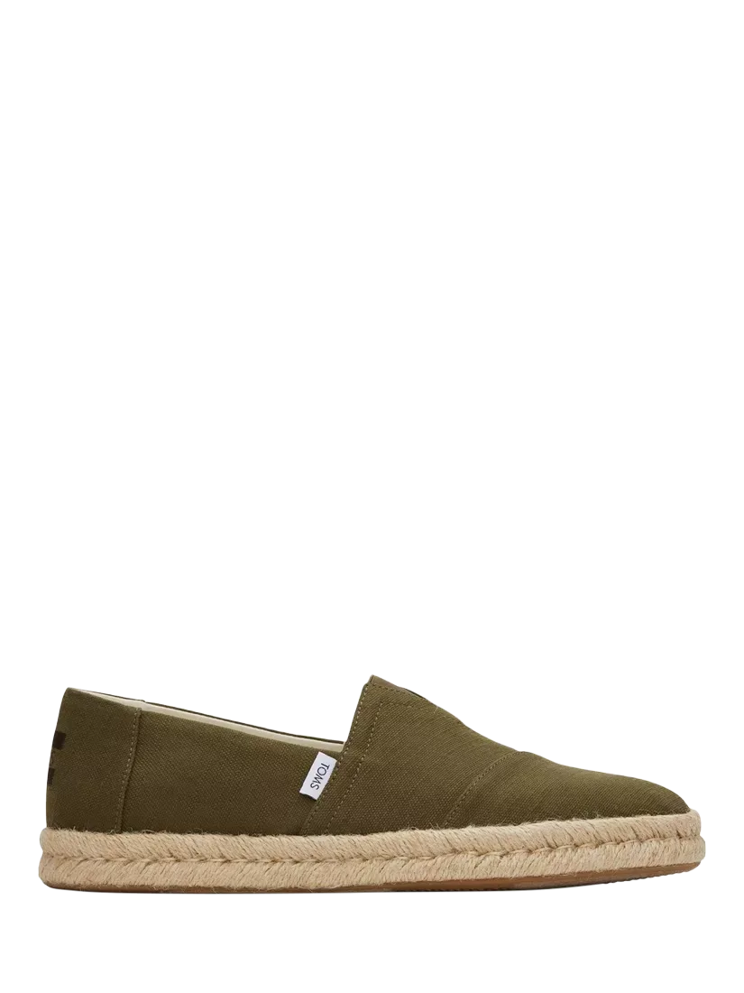 Эспадрильи на платформе Alpargata Rope 20, оливкового цвета TOMS