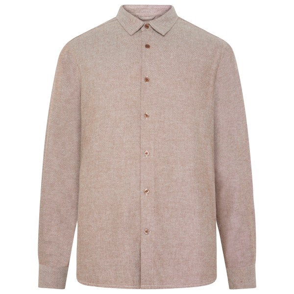 

Рубашка из плотной саржи с фланелью классического кроя Knowledgecotton Apparel, коричневый