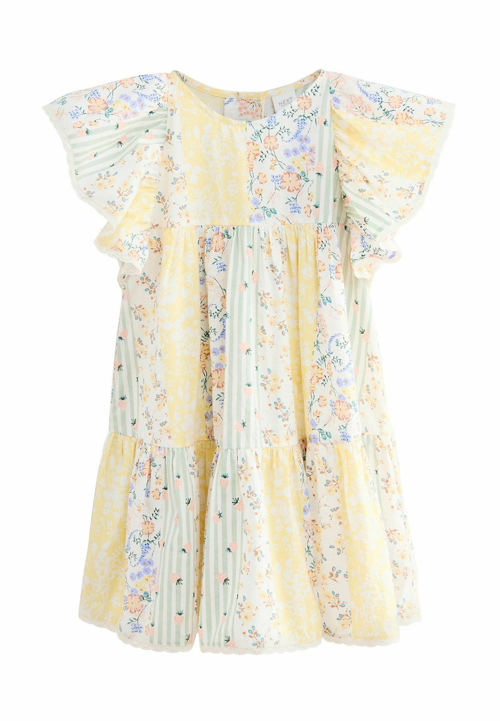 

Повседневное платье REGULAR FIT PRINTED RUFFLE Next, желтый