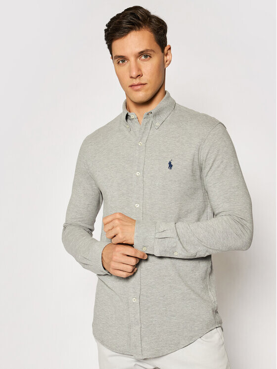 

Рубашка стандартного кроя Polo Ralph Lauren, серый