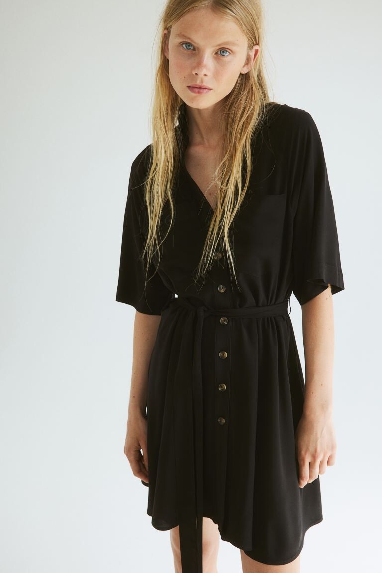 

Платье-Блузка с поясом H&M, черный