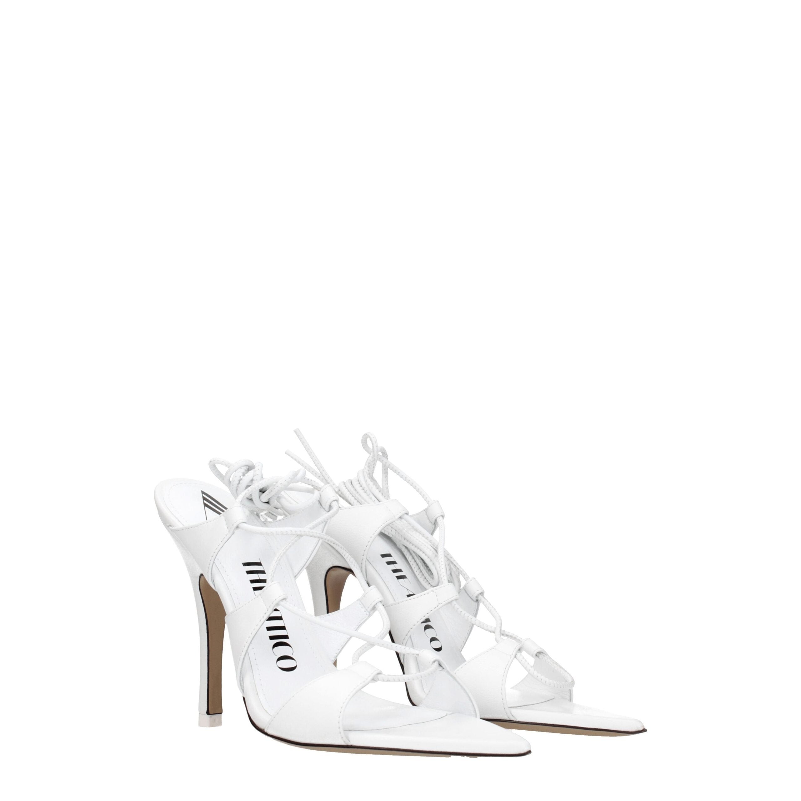 The Attico Leather Women's Sandal, белый — фото 2