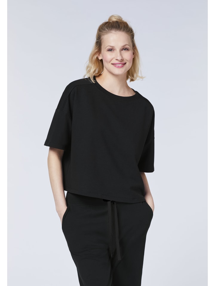 

Футболка свободного кроя с принтом для йоги черного цвета Detto Fatto, Черный, Футболка свободного кроя с принтом для йоги черного цвета Detto Fatto