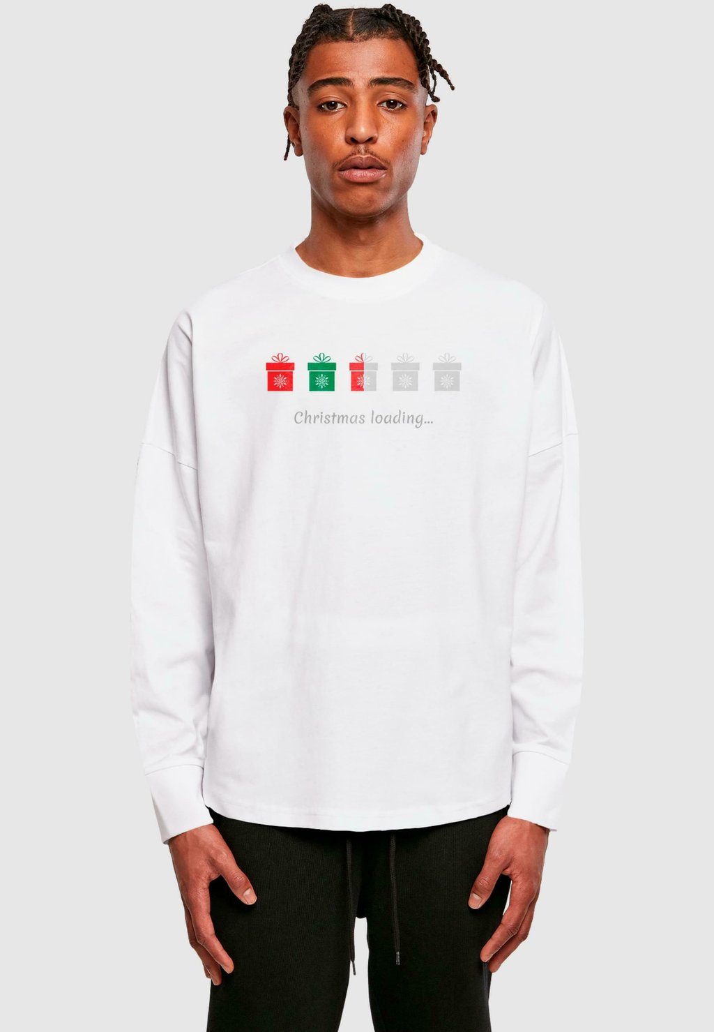 

Топ с длинными рукавами CHRISTMAS GIFTS LOADING Merchcode, белый