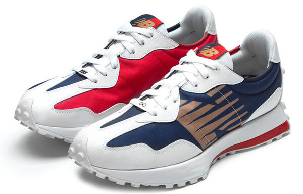 Кроссовки New Balance 327 x kiks x nuttsh art, белый/мультиколор — фото 4