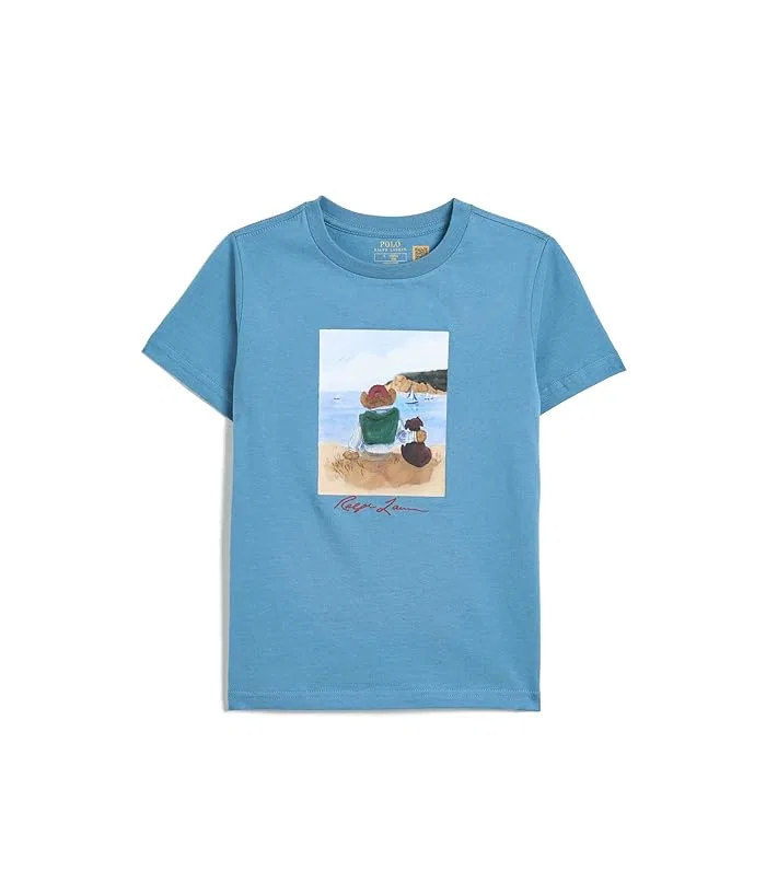 Футболка с медвежонком Polo Ralph Lauren Kids, SP26 Bear/Camp Blue