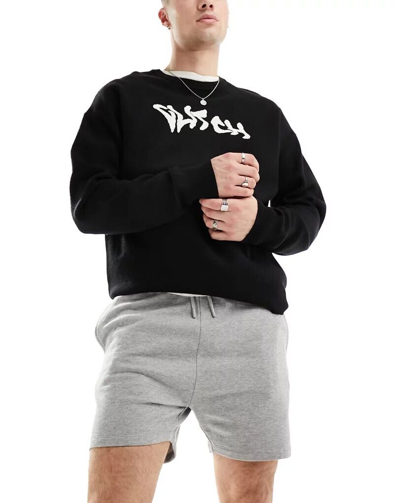 

Укороченные шорты узкого кроя ASOS серого цвета