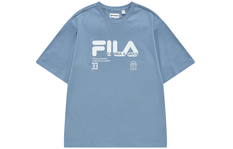 

FILA FUSION Футболка с рукавом дроп-шоулдер мужская комфорт blue, Синий, FILA FUSION Футболка с рукавом дроп-шоулдер мужская комфорт blue