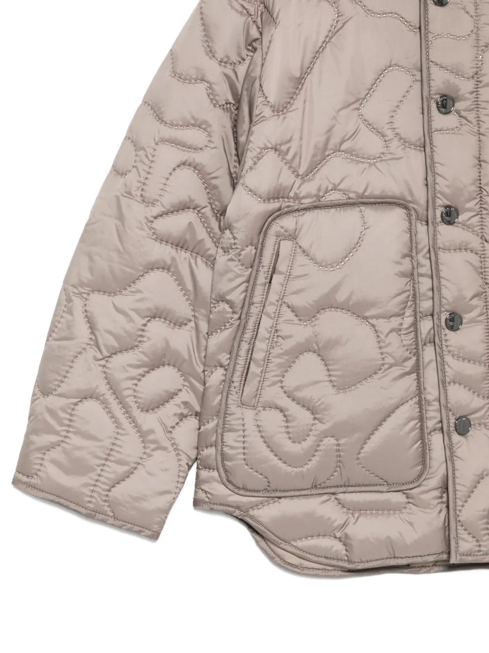 3D-стеганая куртка с цветочным узором Emporio Armani Kids, нейтральный — фото 3