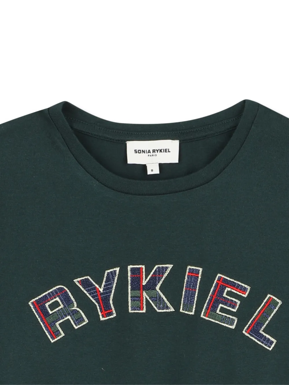 Футболка с вышитым логотипом SONIA RYKIEL ENFANT, зеленый — фото 3