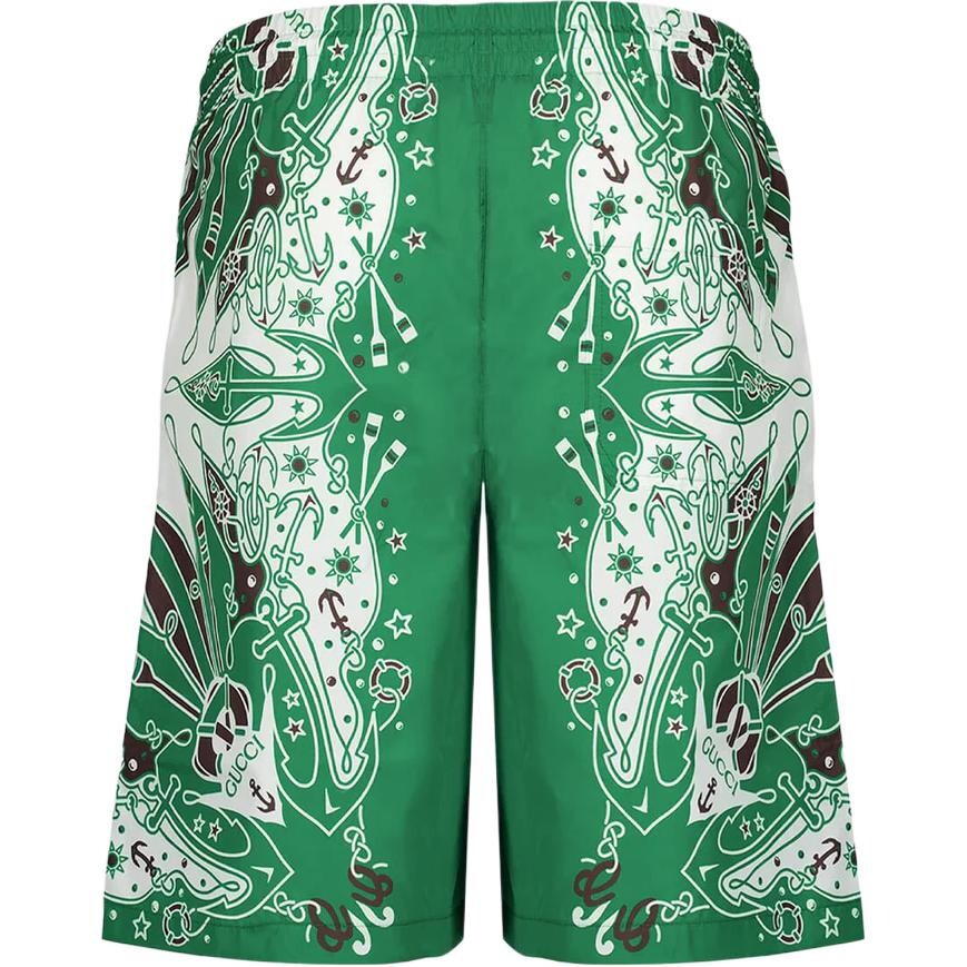 Плавательные шорты Gucci мужские, зеленые — фото 2