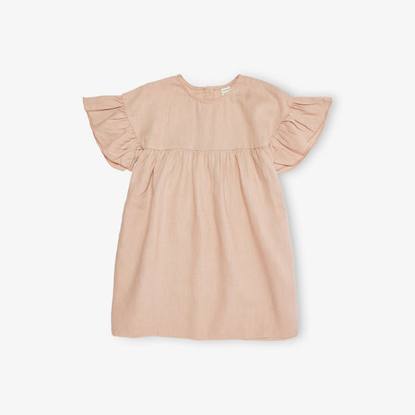 

Платье из льна с оборкой, 2-10 лет H&M Adorables, бежевый