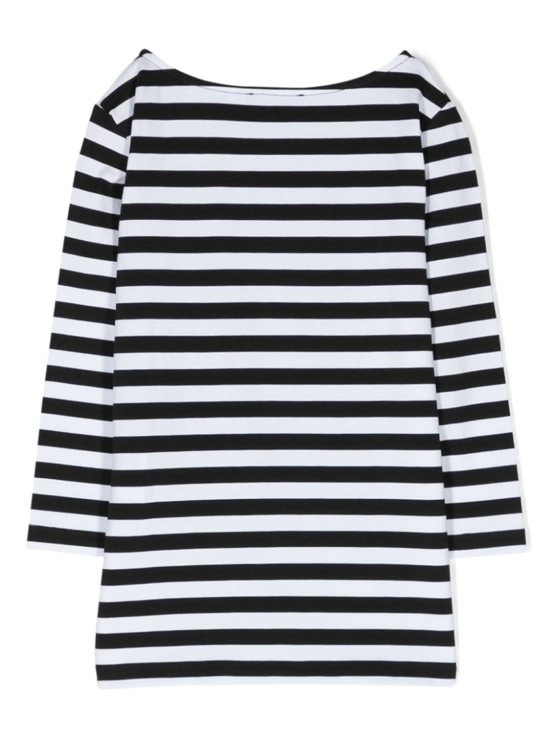 Moschino Kids полосатая футболка с длинными рукавами, черный — фото 2