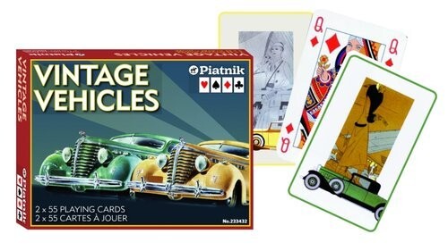 

Винтажные автомобили, игральные карты, Пятник, 2 колоды Piatnik