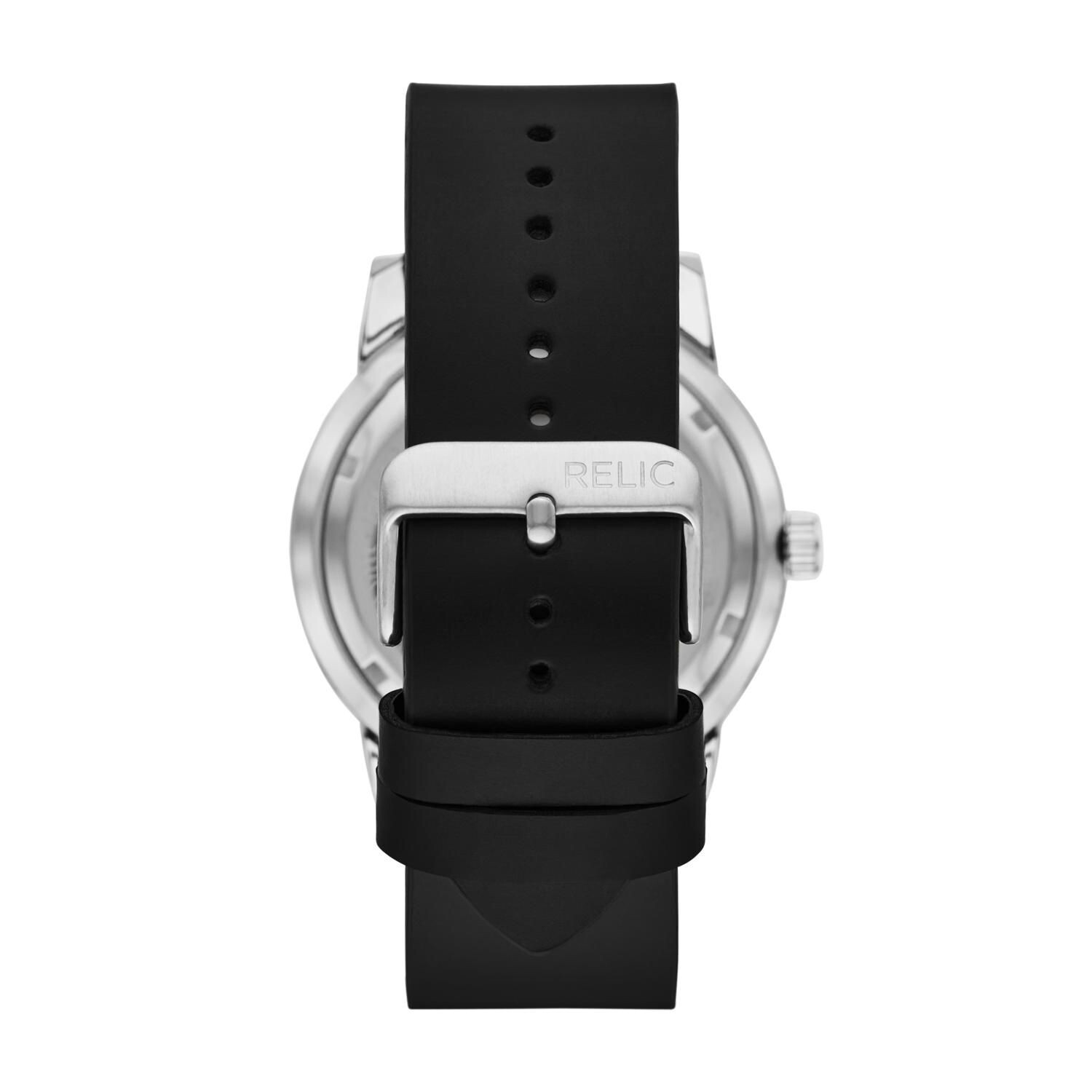 

Мужские многофункциональные часы Isaac Silver & Black Leather Relic by Fossil
