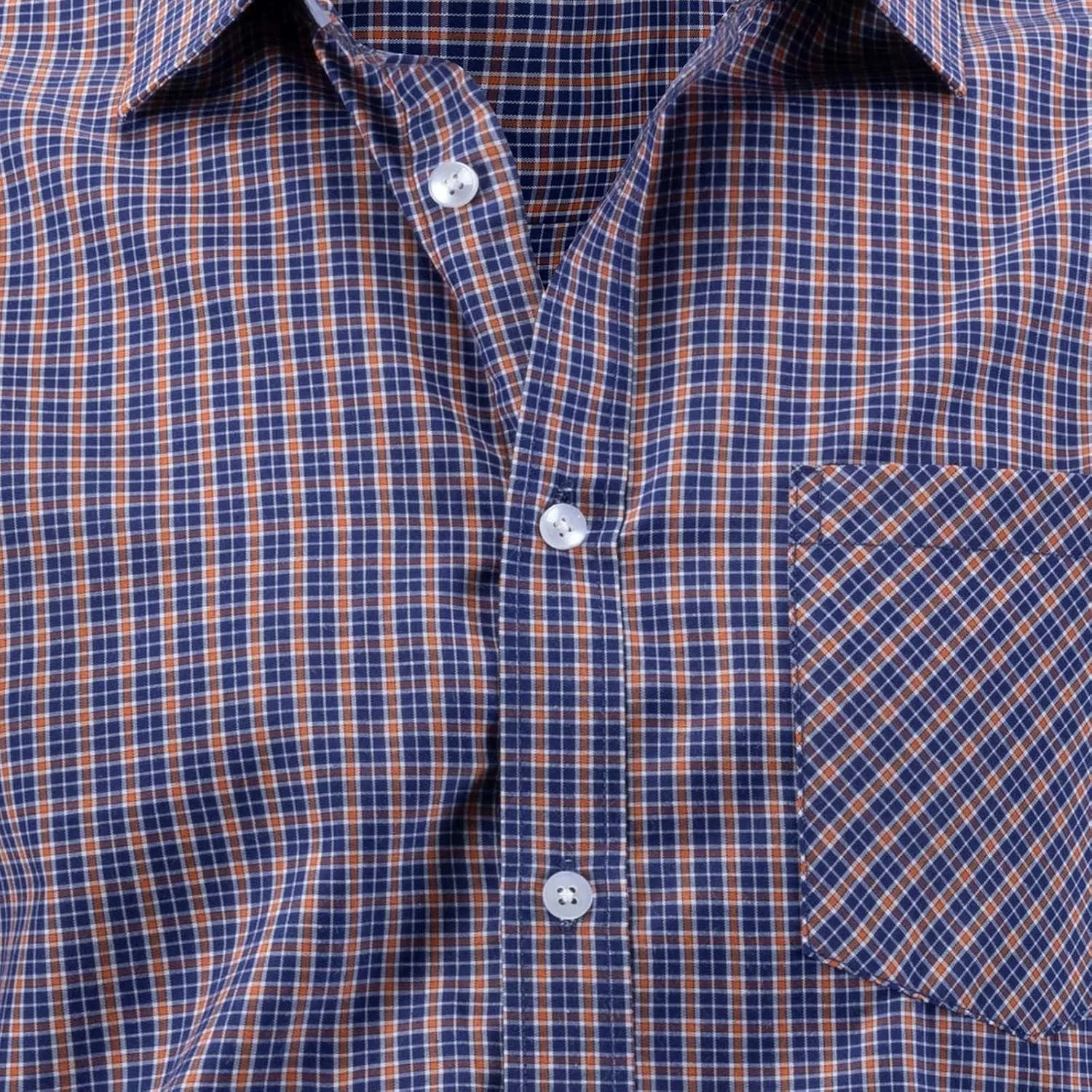 Мужская рубашка с длинным рукавом, кнопками и клетчатым принтом, хлопок, slim fit, для бизнес-кэжуал — фото 2